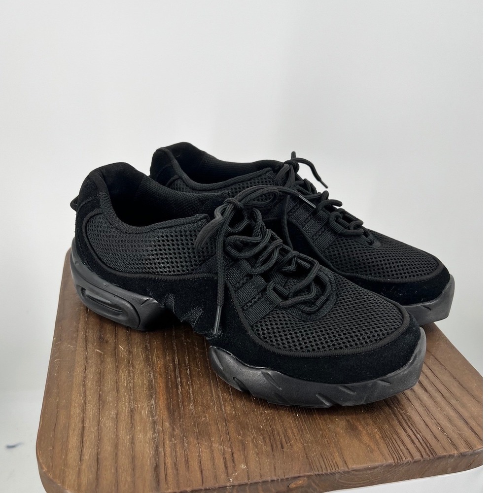 Bloch Boost DRT Black Mesh Suede Split Sole Dance Sneakers S0538 Womens 12